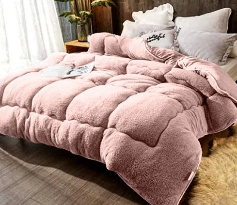 Sherpa Blanket Quilt Piece Bedding Large Double-Sided Plush Softest Comfort