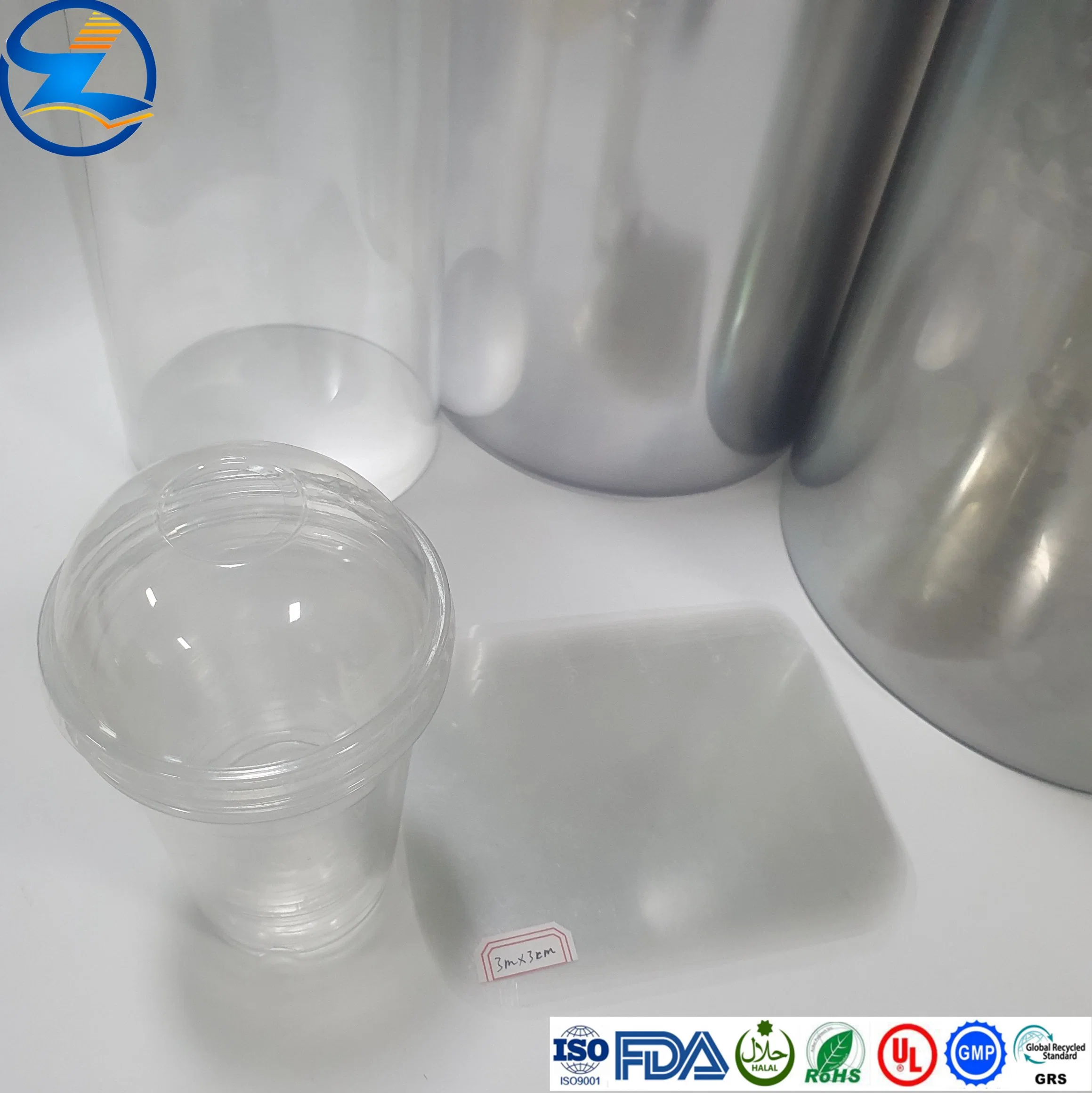 Customized ISO Quality Rigid Pet Films Raw Material for Drinks/Food Container/ Face Shield/Baking Packaging