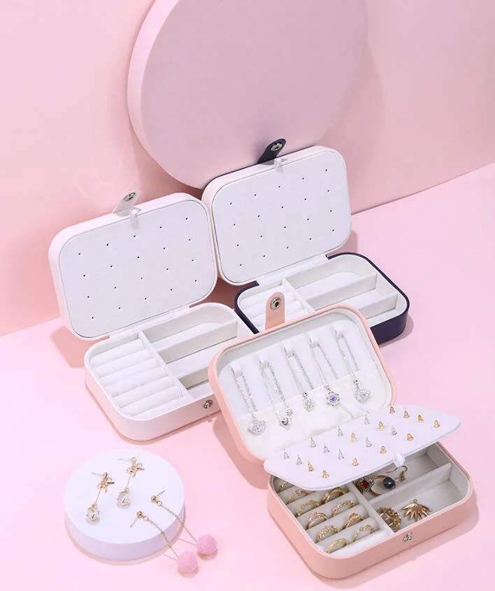 Korean Version Simple Ear Studs Ear Accessories Jewelry Box Earrings Ring Necklace