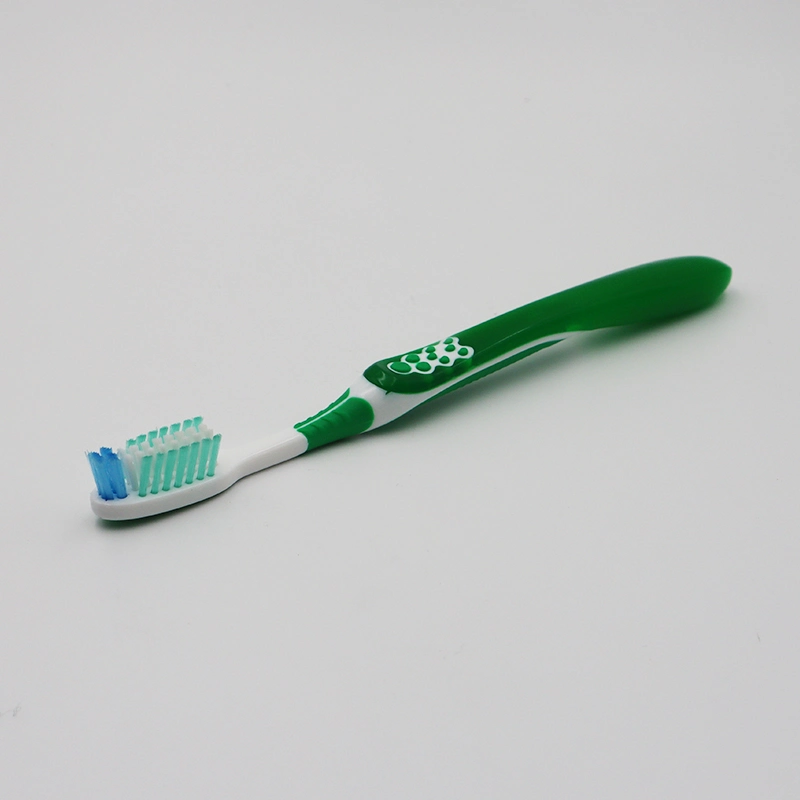 Wholesale/Supplier Cross Action Adult Toothbrush/ Soft Nylon Bristles/Antislip Design Toothbrush