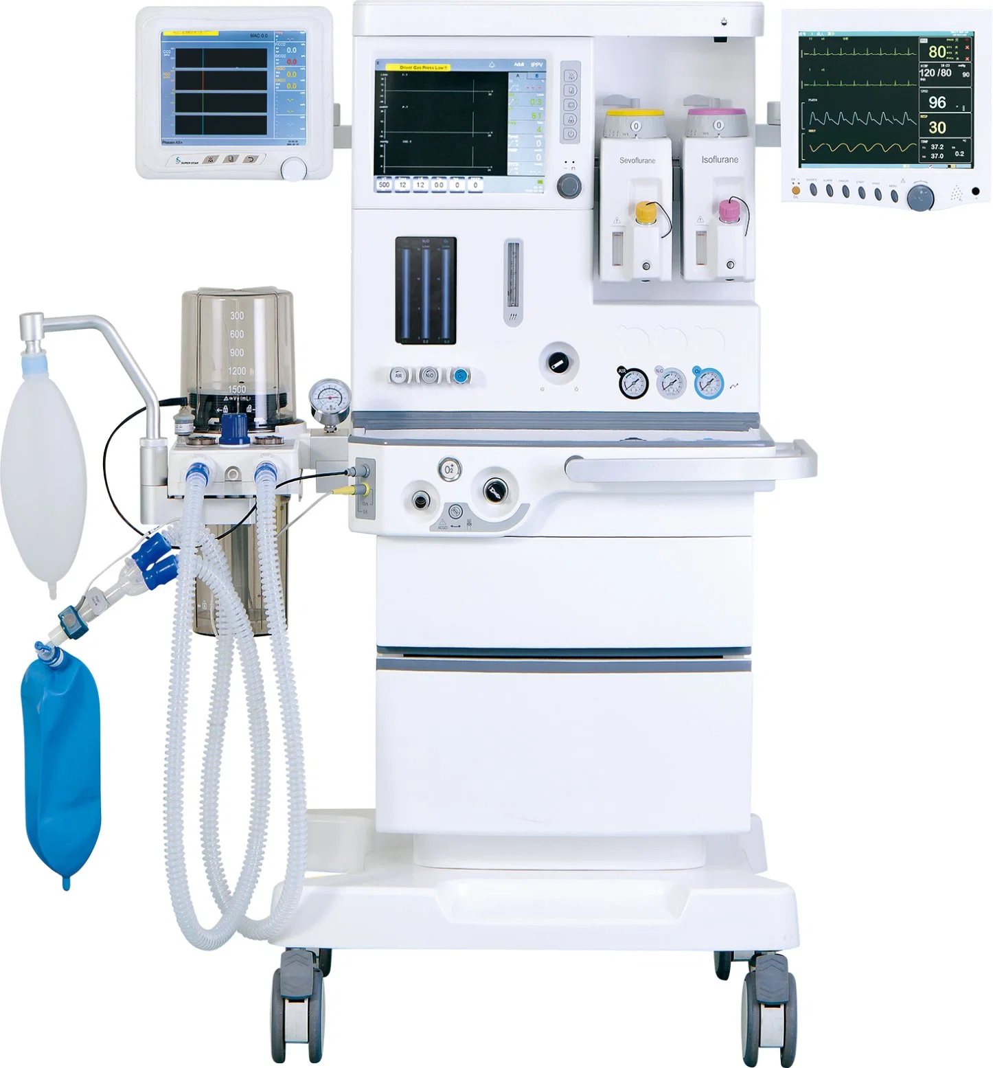 Superstar Anesthesia Mobile Station with Ventilator and Vaporizer