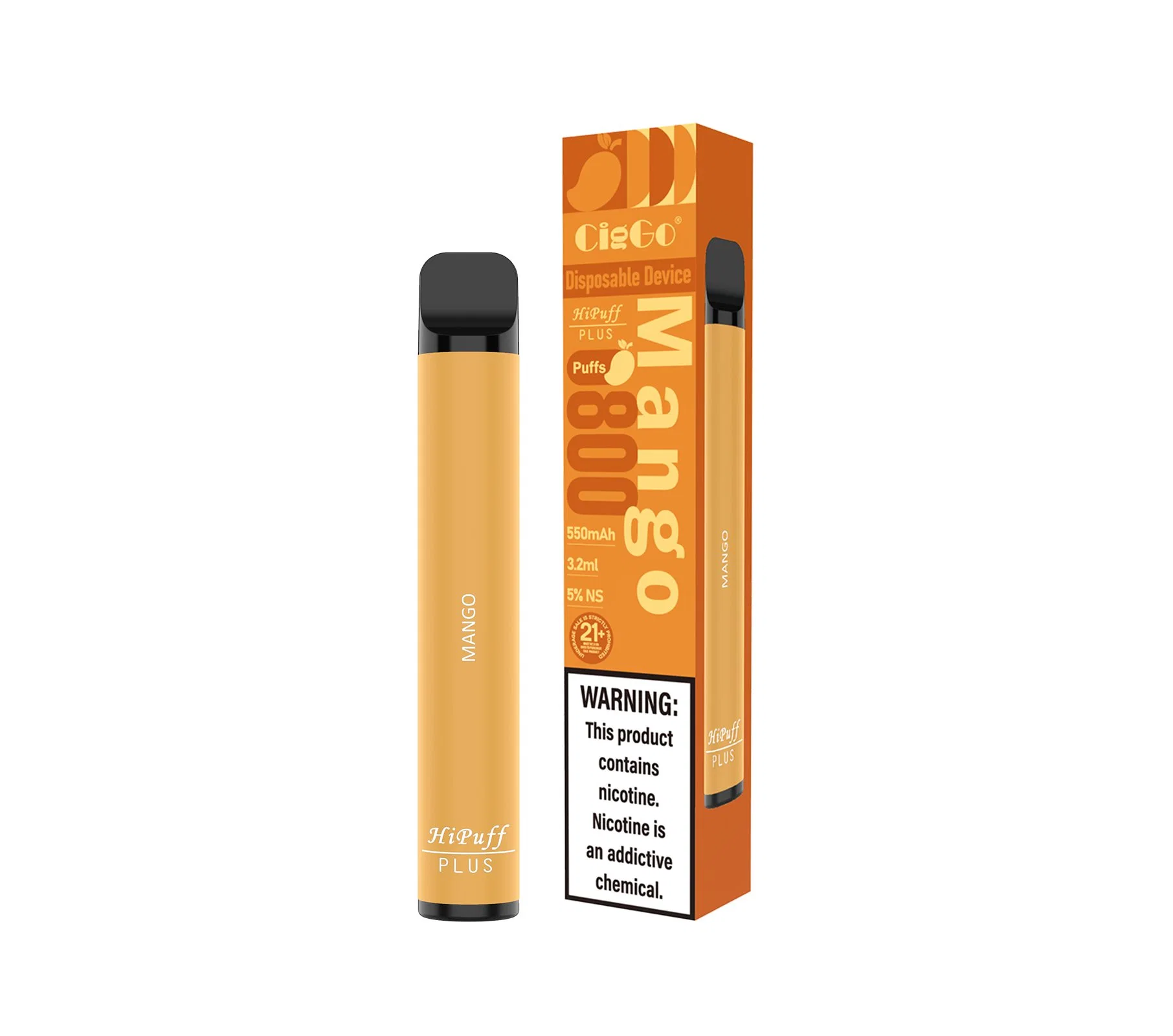 Hot Selling Disposable E Cigarette 550mAh 3.2ml 800 Puffs Ciggo Plus Pod Vape Kit Pod Vape Mod