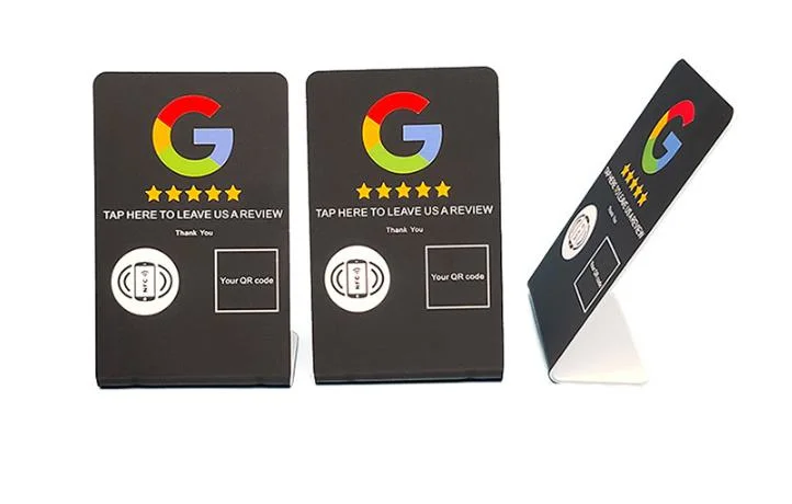 Carte de révision Google NFC Ntag 213 Ntag 215 support en plastique Pour le restaurant Inins/Facebook/Yelp/Tripadvisor