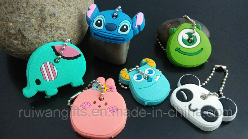 Wholesale Cute Animal 3D PVC Rubber Key Cover in Cheap Price