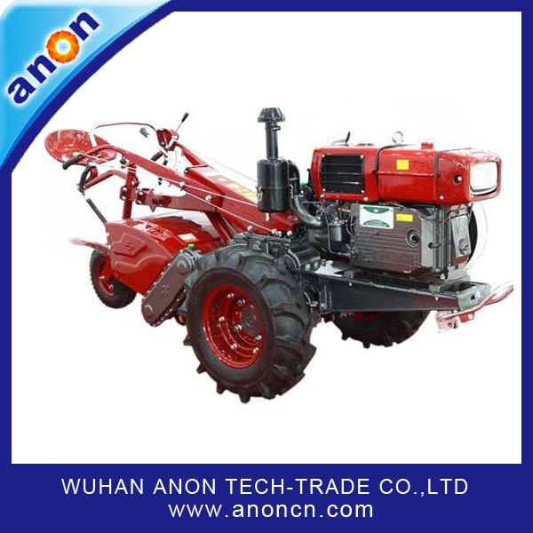 Anon Hot Selling 15HP 18HP 20HP Two Wheel Tractor Agricultural Tractor Mini Tractor Hand Walking Tractor