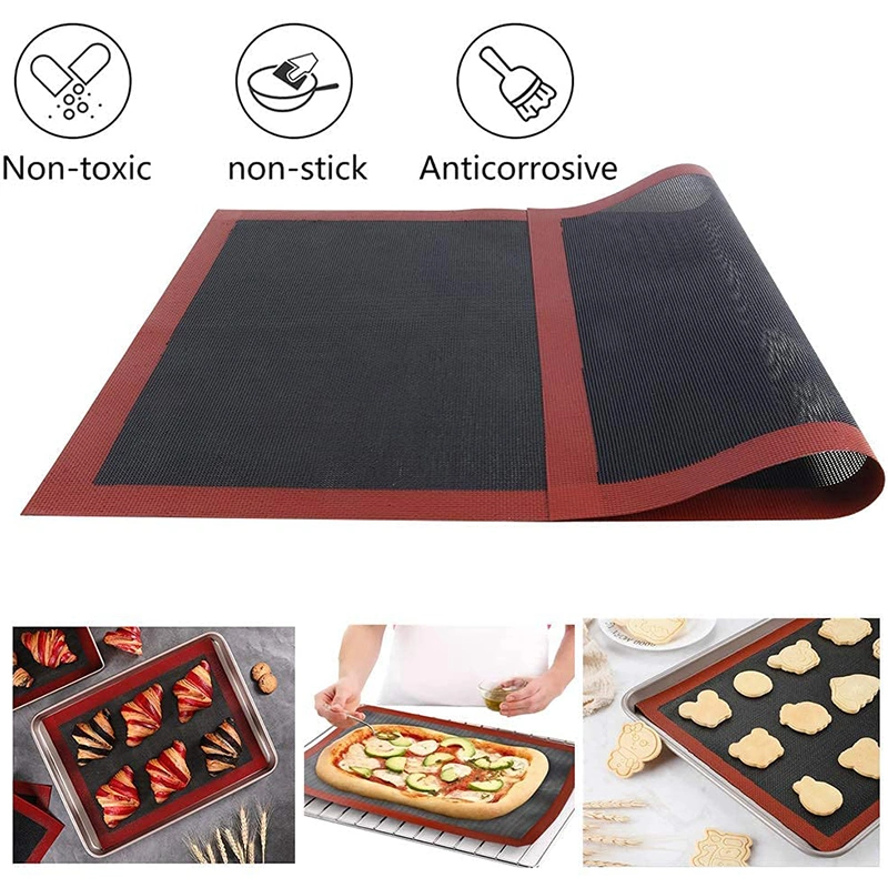 Food Grade Silicone Fiberglass Mesh Baking Mat Non-Stick Silicone Hollow-out Mat