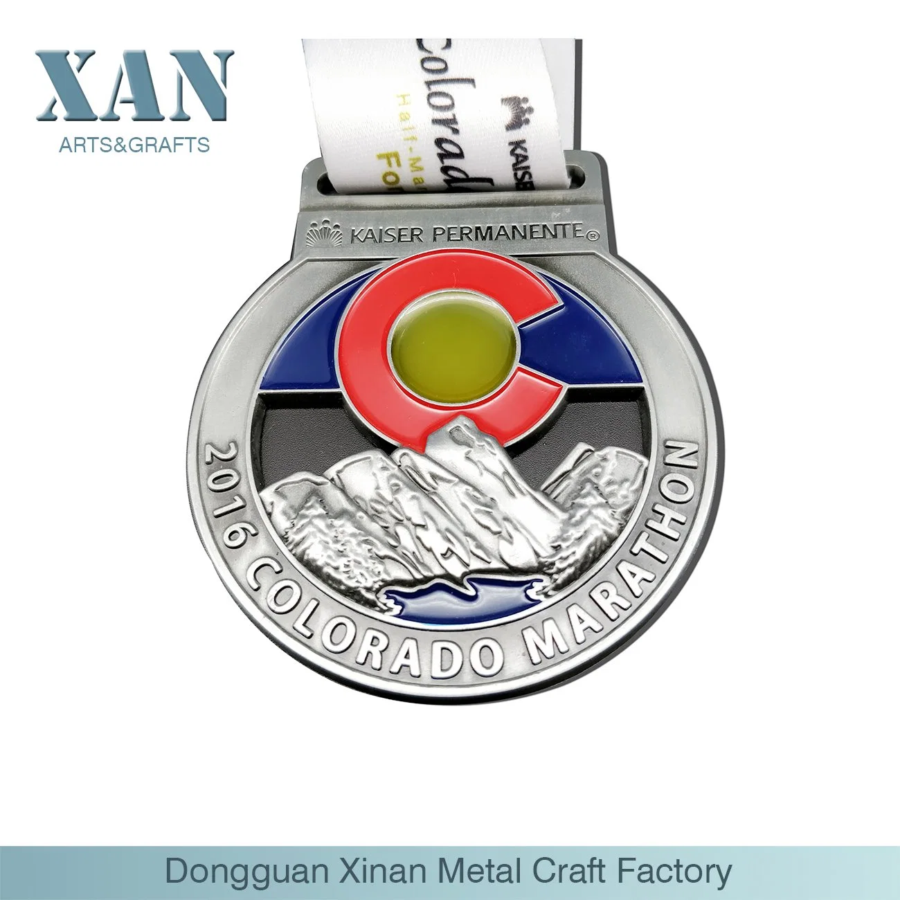Zinc Alloy Soft Enamel Medal with Ribbon Home Gift Decoration