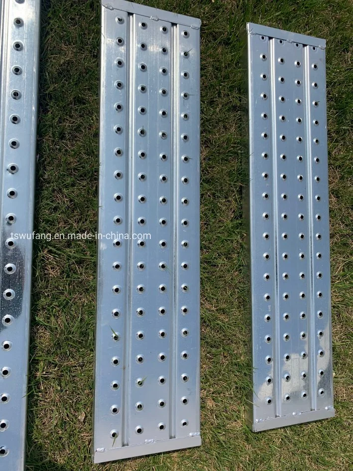 High quality/High cost performance  Construction Scaffolding Galvanized Walkway Metal Decking 450mm Steel Planks Catwalk Plataforma Tabla Matalica Metal Board Platform with Hook