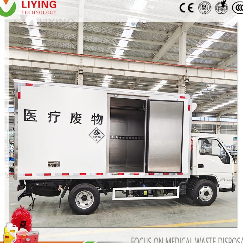 Hospital Clinical Solid Waste Collection Truck Medical Refuse Transfer Vehicle with Refrigeration Function