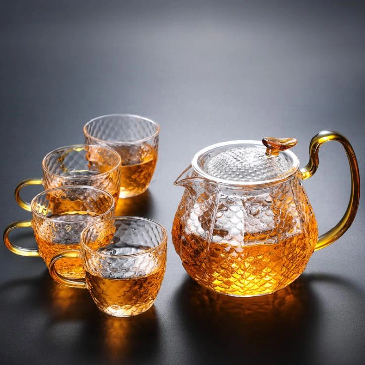 Chinese Style Creative Tea Set Tea Glassware Teapot Flower Tea Kettle Hot Water Glass Bottle