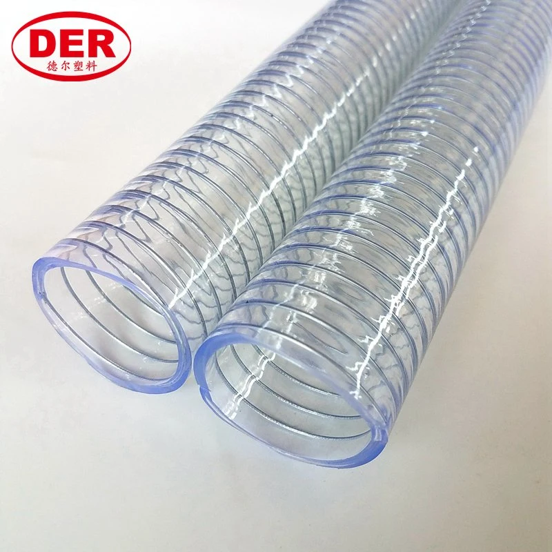 Flexible Hochtemperaturbeständige FDA PVC-Feder Stahldraht Wasser Schlauch