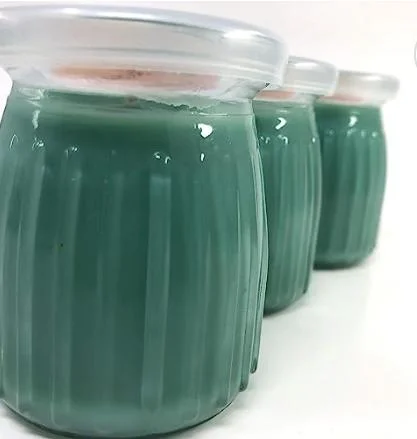4 Oz Glass Candle Holders with Lid, Yogurt Bottle Scented Candle