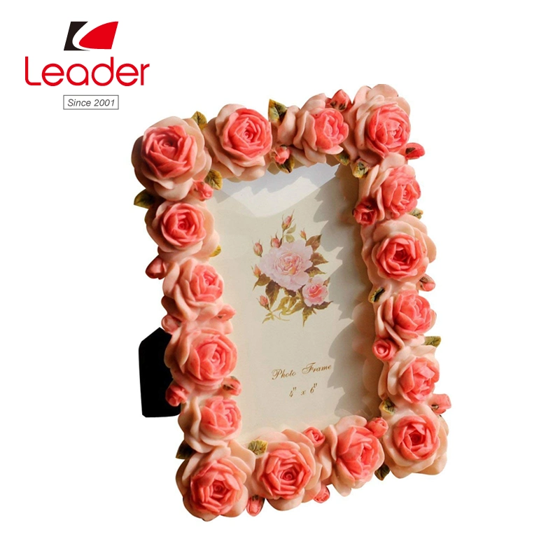 Customize Resin Flower Photo Frame for Home Decoration