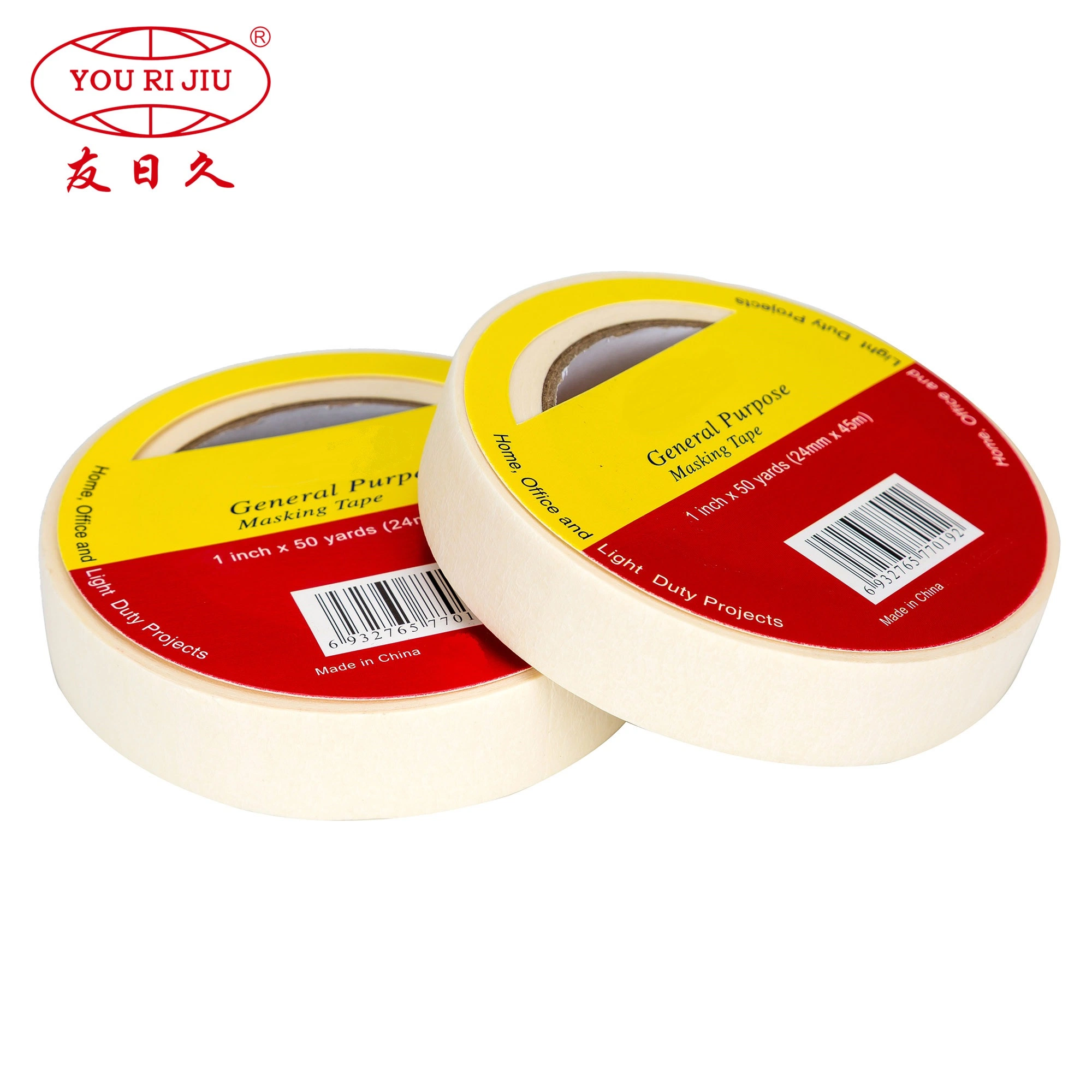 Yourijiu Masking Tape Malerei Auto Dekoration Beste Qualität Made in China Abdeckung Großhandel/Lieferant Klebstoff Krepp-Papierband