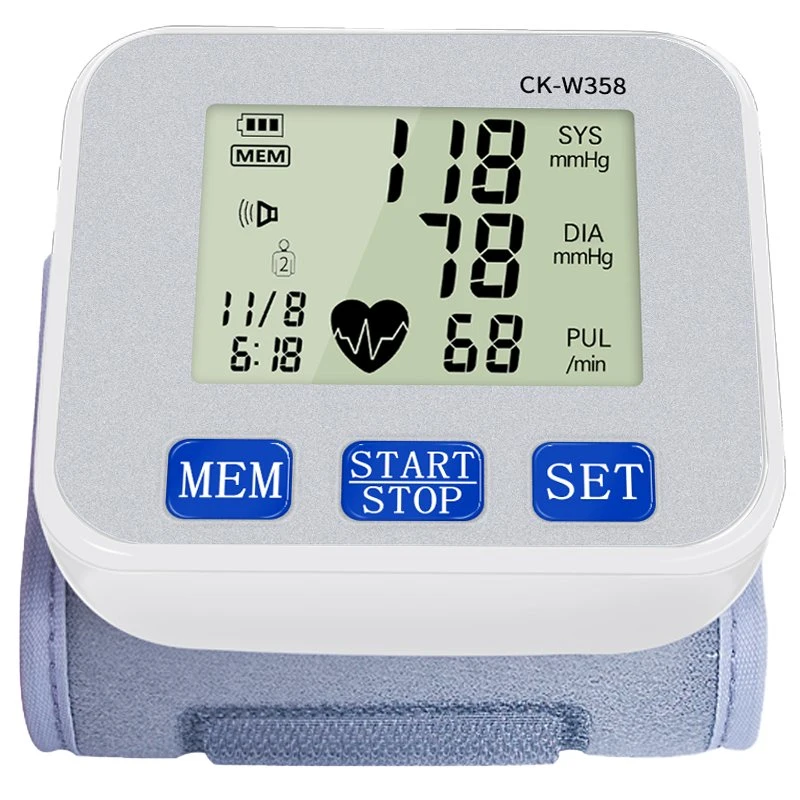 China New Wrist Type Full Automatic Electronic Blood Pressure Measuring Monitor Price