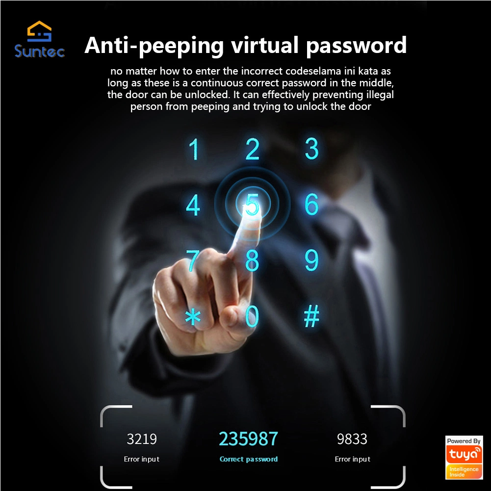 Tuya Smart 3D Facial Recognition Door Lock Entrance Control with Visit Record