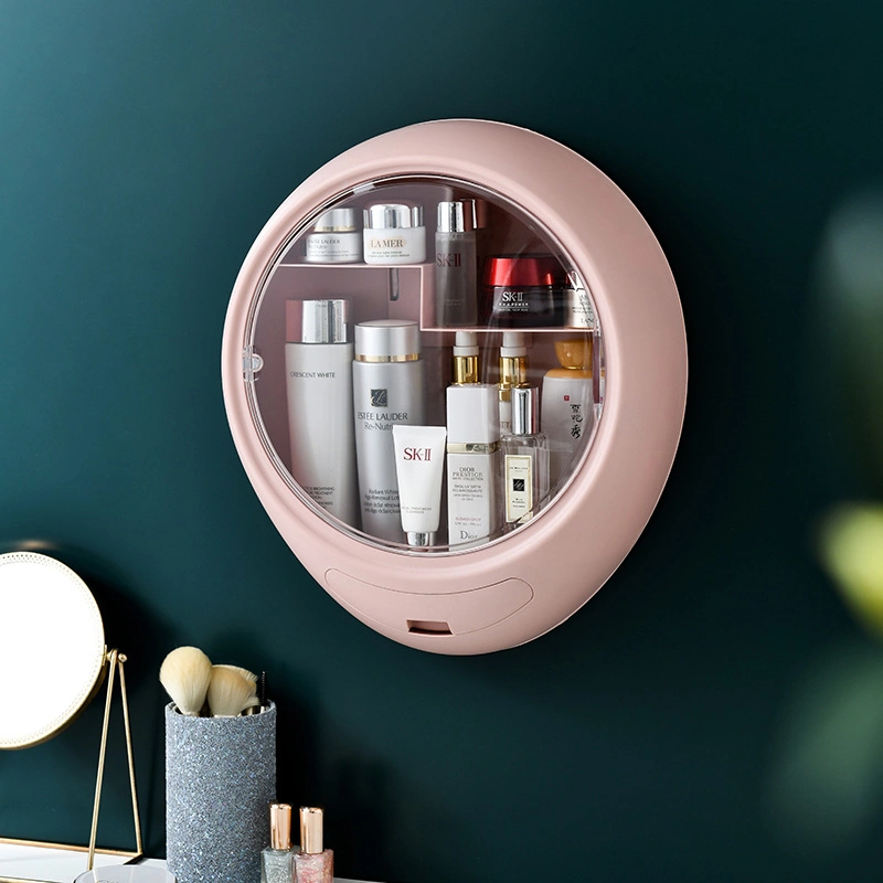 Wall Mounted Acrylic ABS Bathroom Home Dust-Proof Holder Cosmetics Organizer Storage Box Makeup