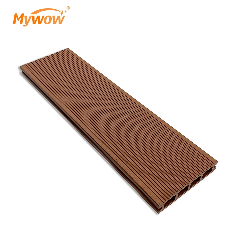 Square Hole One Side Grooved Embossed Composite Outdoor WPC Decking