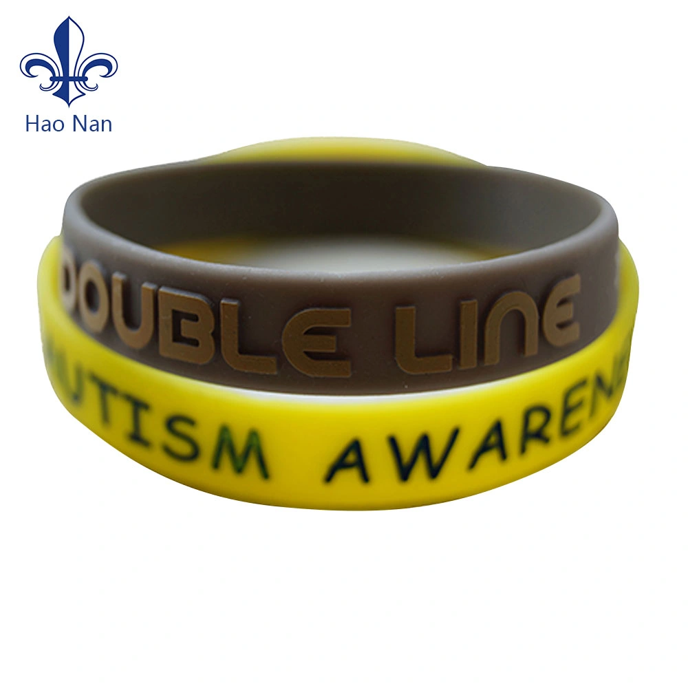 Customized Embossed Printing Eco-Friendly Material Silicon Bracelet