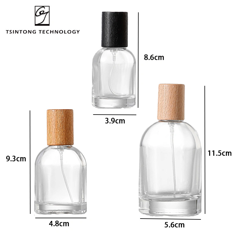 Frascos Perfume vazios MOQ de 30 ml, 50 ml, embalagem de 100 ml, cosméticos Pulverize o frasco de vidro Perfume