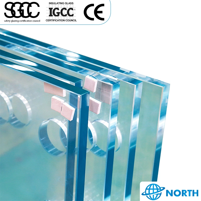 6 8 10 16 18 20 40 60mm Thick PVB Sentry Glas Plus Clear Low Iron Low E Laminated for Window Railing Balcony Curtain Wall with CE SGCC Certification