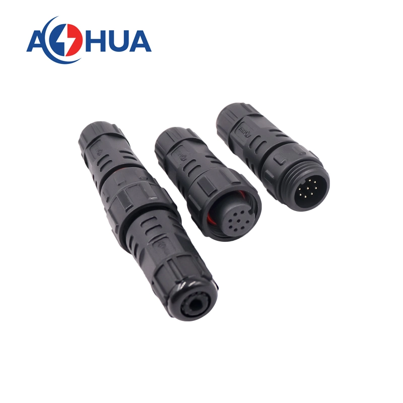 Aohua Hot Sale Electric Male Female 8 Pin M16 Solder Type Waterproof Connector