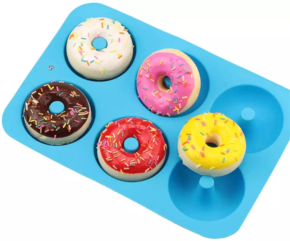 BPA Free Silicone Donut Mold 6 Cavity Silicone Biscuit Baking Mold
