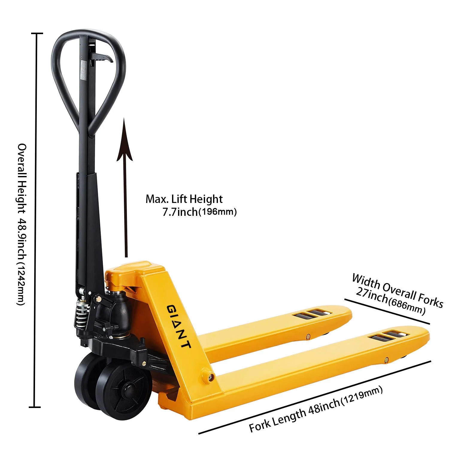 China Made Heavy Duty Hand Pallet Truck 11000lbs 5000kgs 5t Manual Hydraulic Hand Pallet Jack Truck (WB)