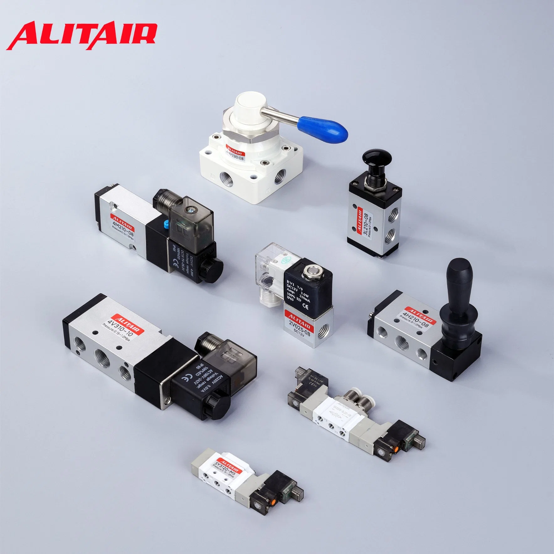 Pneumatic Solenoid Valves 4V110 4V210 4V310 Air Exhaust Manifold 100m 200m 300m Valve Plate Base Manifold with Accessories