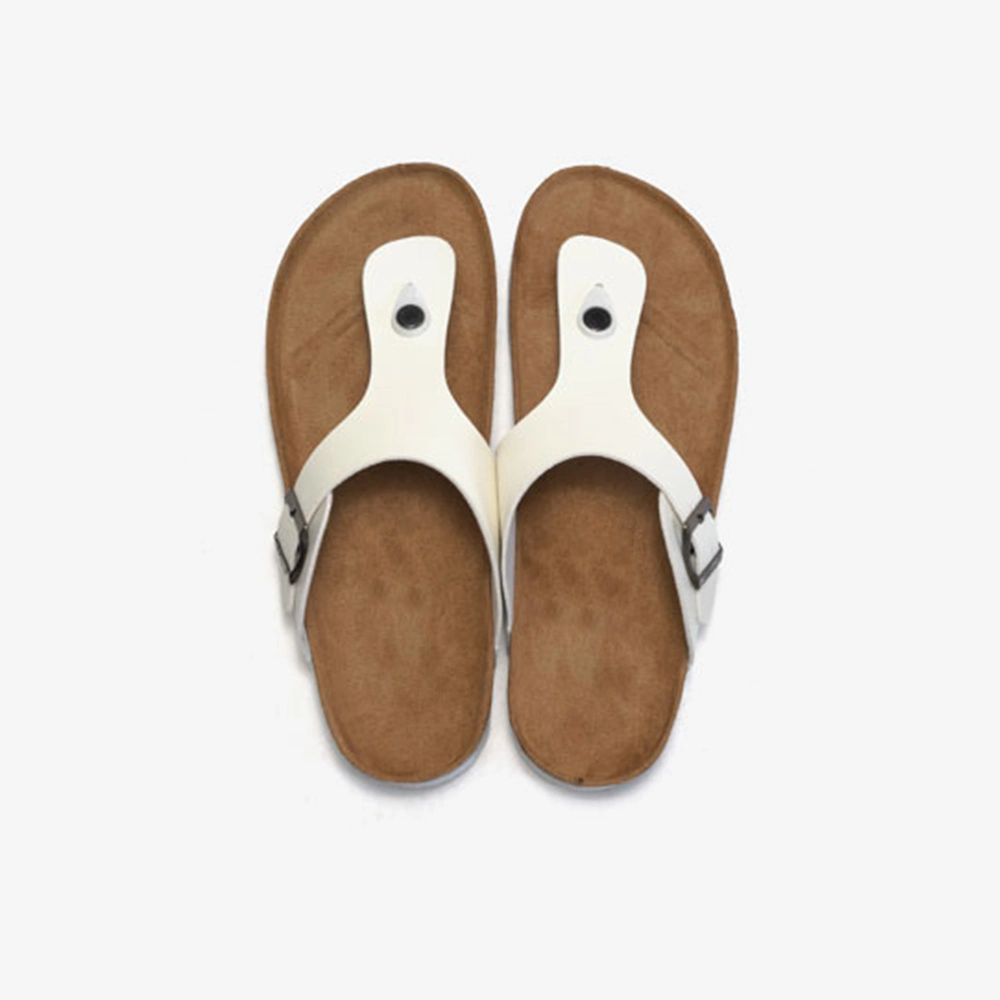 2023 популярные пляжные тапочки Женские повседневные кожаные сандалии Корк Flip Flops (Переворот