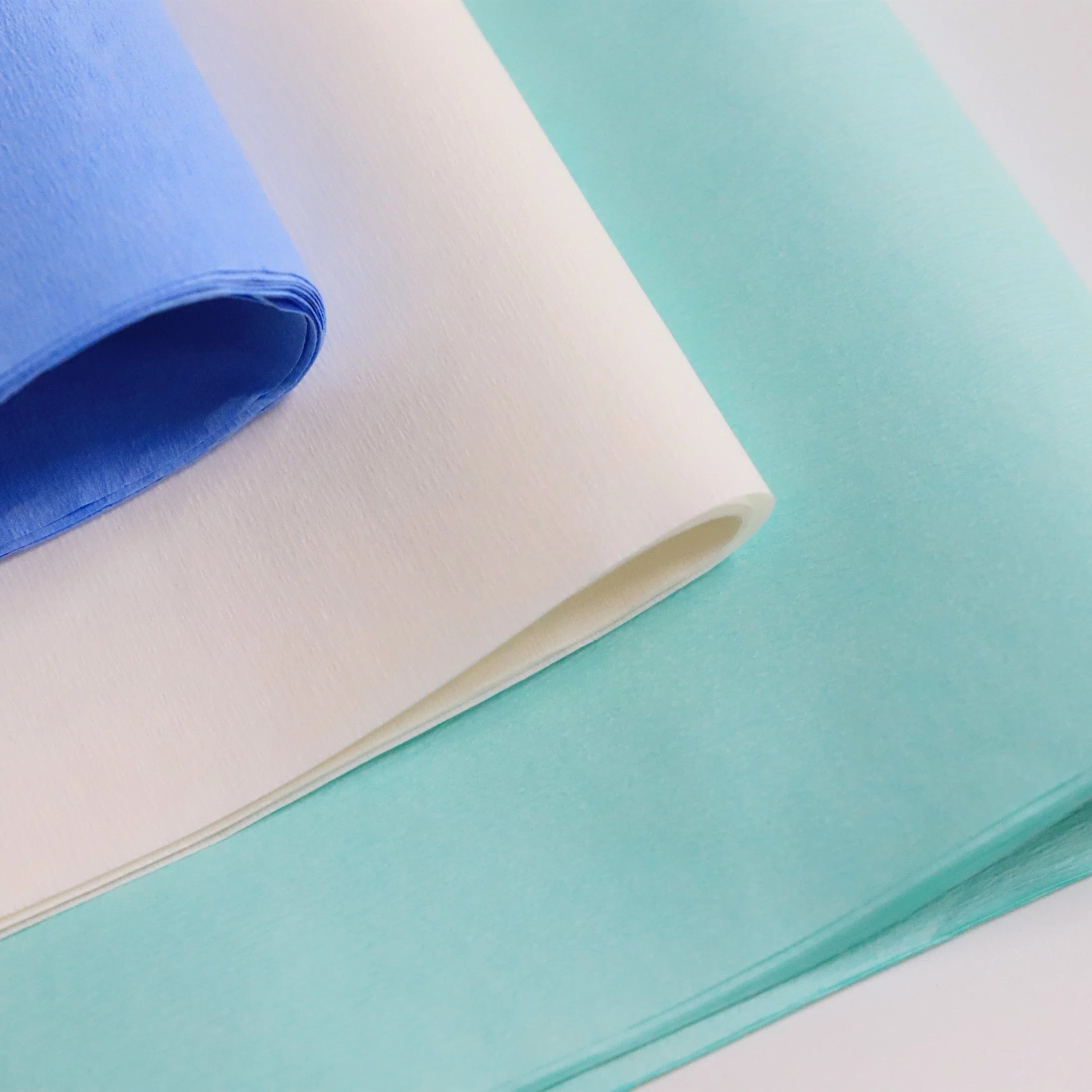 Las hojas de papel crepé Medical la esterilización quirúrgica del papel de embalaje de papel crepé médicos