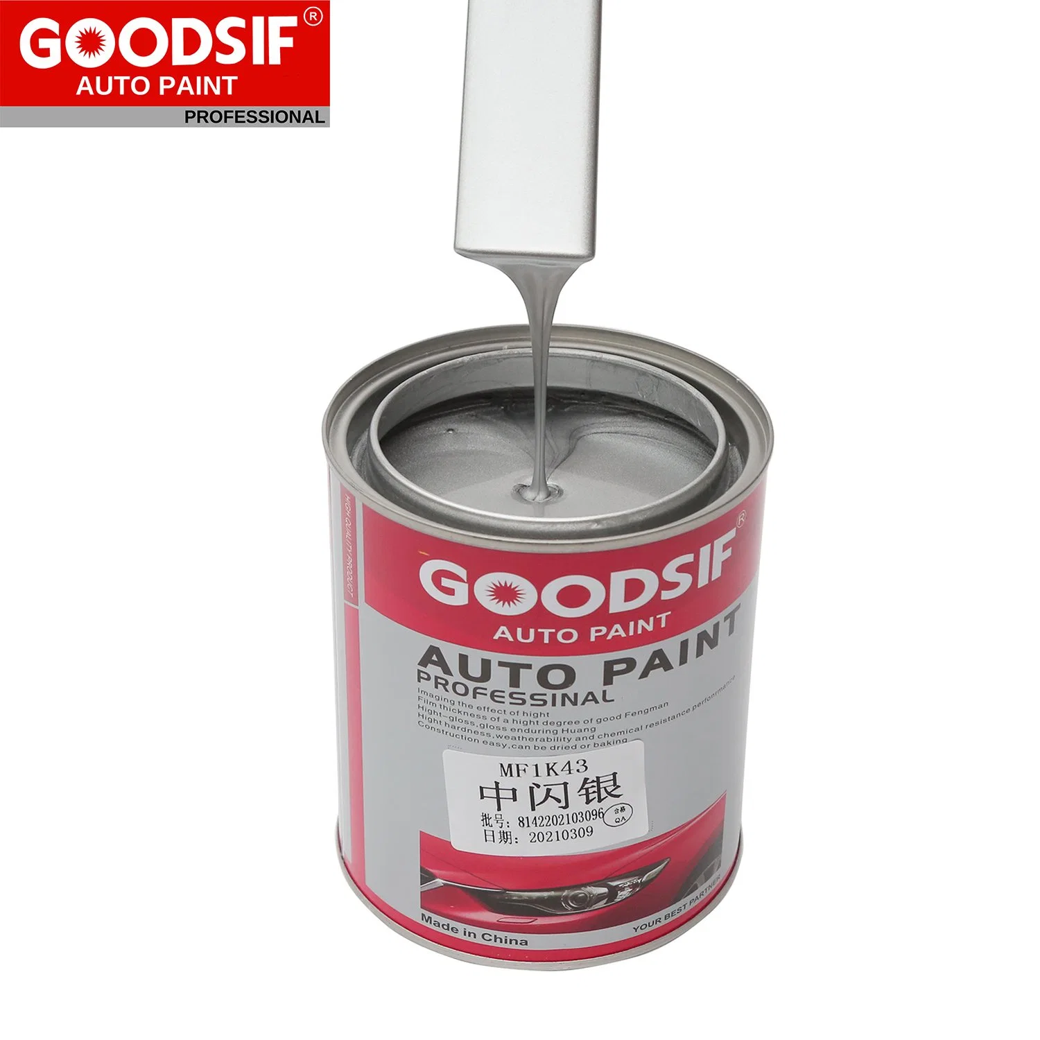 Metálico plateado de alta calidad de pintura automotriz Auto Body Spray de barniz acrílico de metal coches acabar productos