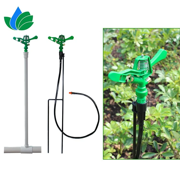 Garden Agricultural Spray Irrigation Tool boquilla metálica rociador giratorio de 360° Riego