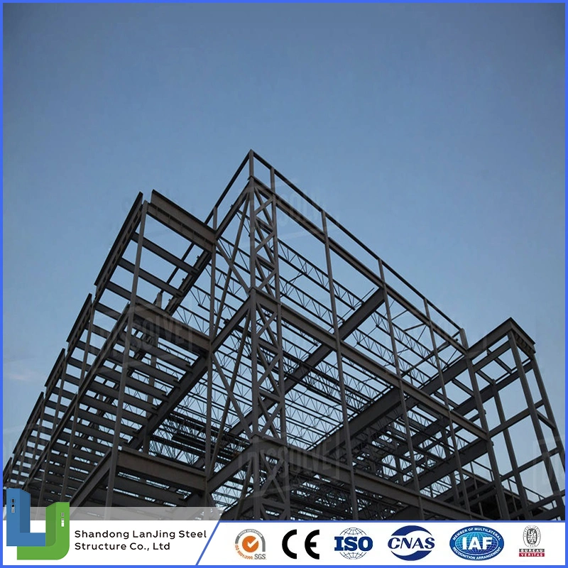 Prefabricated Steel Parking Structure Plant Mezzanine Floor Structural Steel Sand Blast Machine