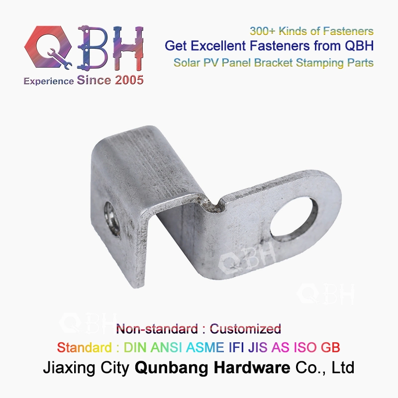 Qbh Customized Stainless Steel Photovoltaic PV Solar Energy Power Panel Bracket Rack Stent Stand Non-Standard Stamping Pressing Spare Parts Metal Washers