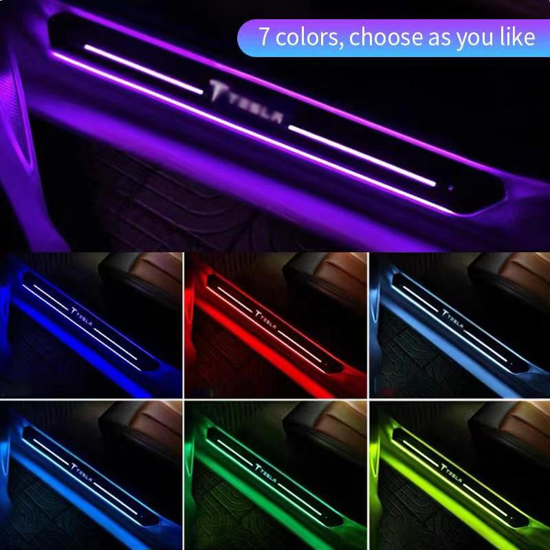 LED del logotipo de coche USB personalizada colorida bienvenida a la luz para todos los coche de pedal