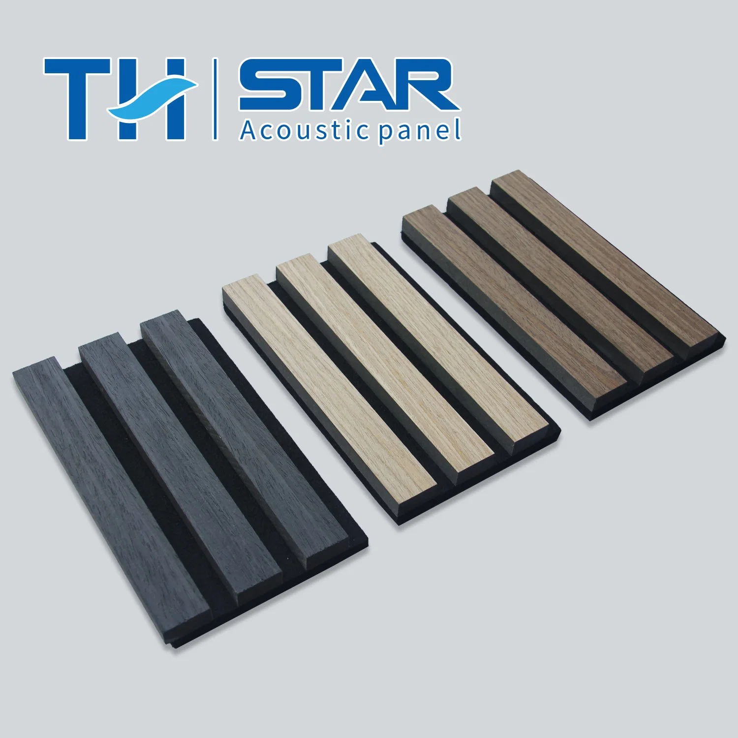 Hengjiu Wood Slat Acoustic Panel Home Office Decor Wood Wool Acoustic Panel Sound Absorbing Wall Panels with Polyester Fiber