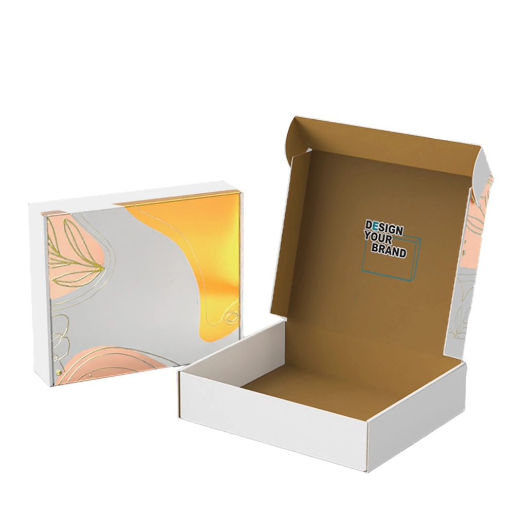 صندوق ورق مقوى لملابس تي شيرت مع شعار مطبوع مخصص صندوق التغليف