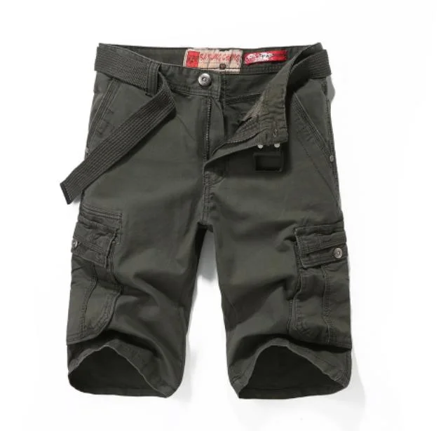 Outdoor Multi Pocket Unisex Camo Work Cargo Pants Short