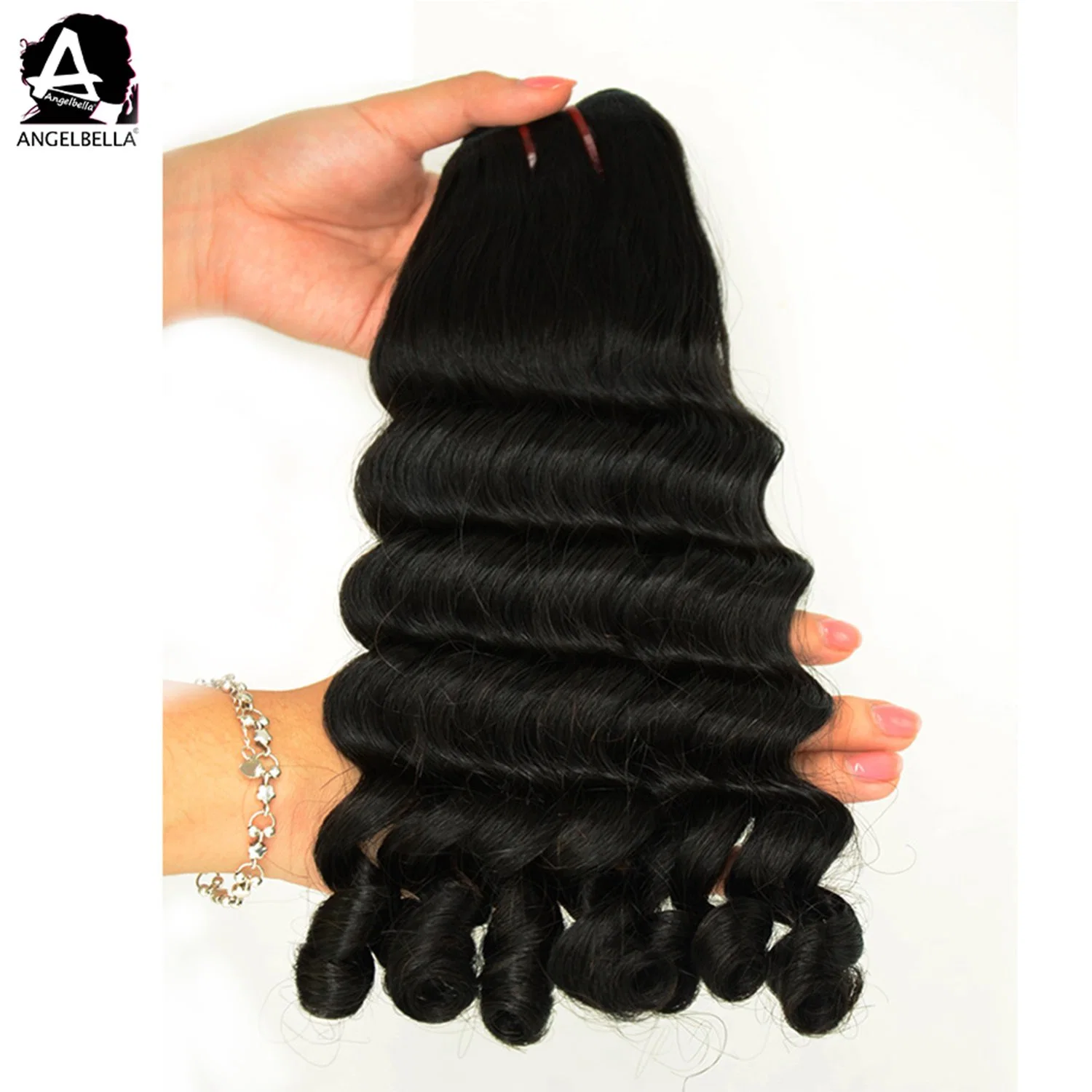 Angelbella Wholesale Cuticle Aligned Hair Bundles Loose Deep Funmi Remy Indian Human Hair Vendor