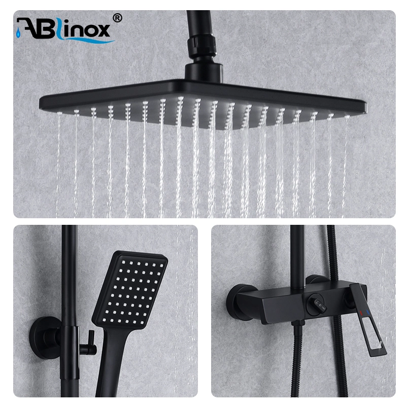 Ablinox Factory Wholesale Mixer 304 Stainless Steel Brushed Bathroom Shower