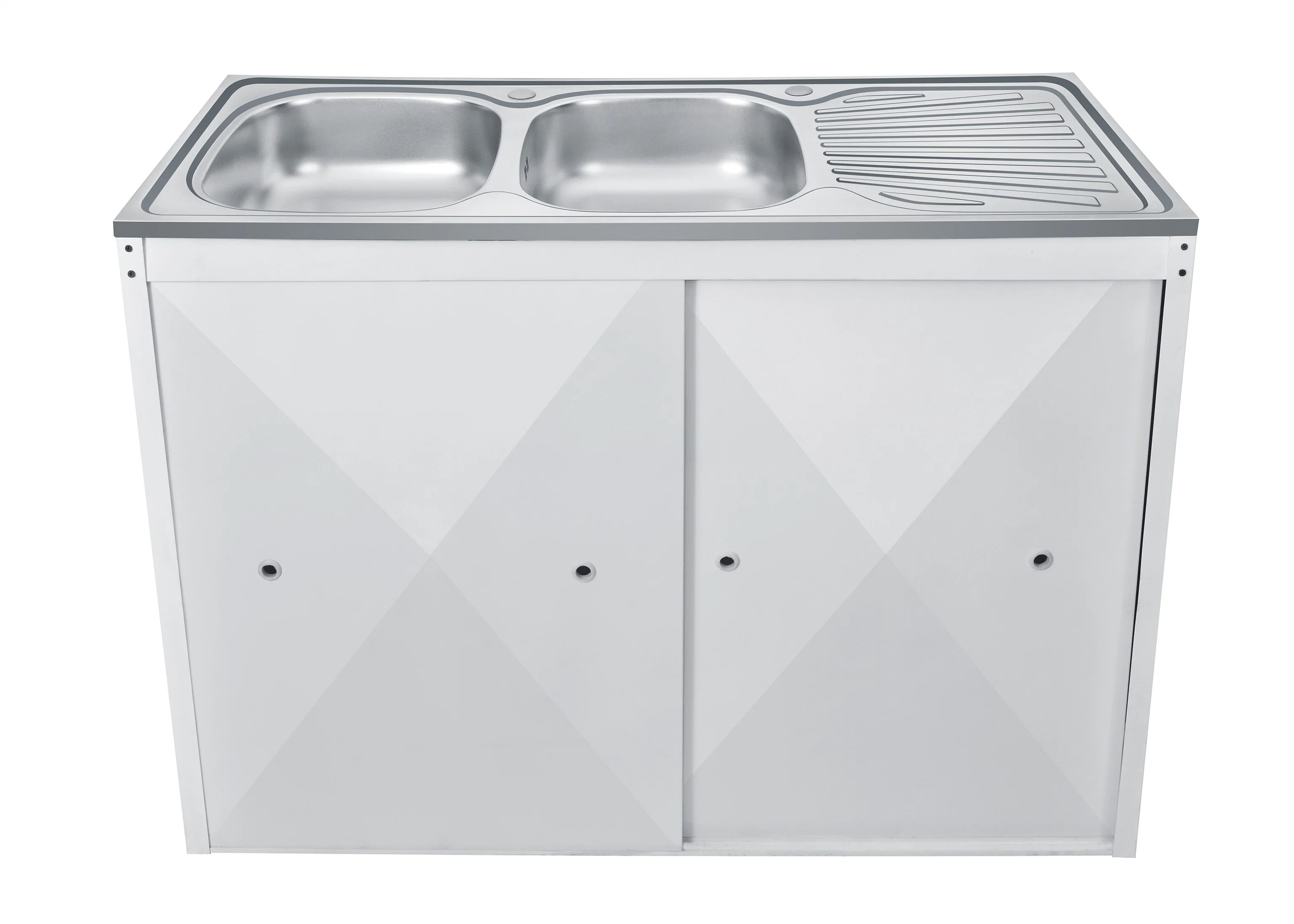 Factory Supply Kitchen Double Bowl Stainless Steel Outdoor Cabinet Sink