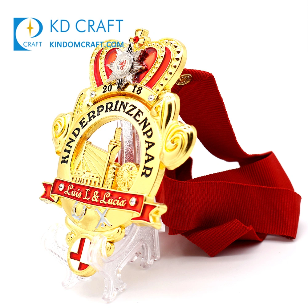 High quality/High cost performance Custom Metal Vintage Enamel Hollow out Spinner Luxury Golf Dragon Boat Carnival Fiesta Spinning Medal for Souvenir