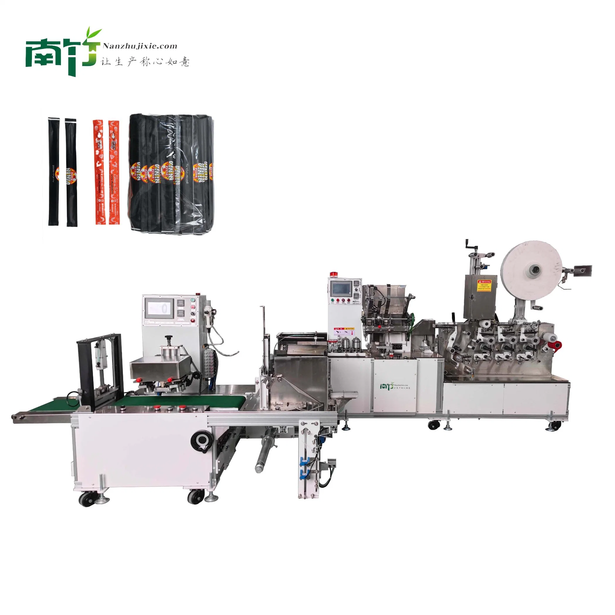 Full-Auto 3 Colors Printing Chopstick Packing Machine (paper film wrapped)