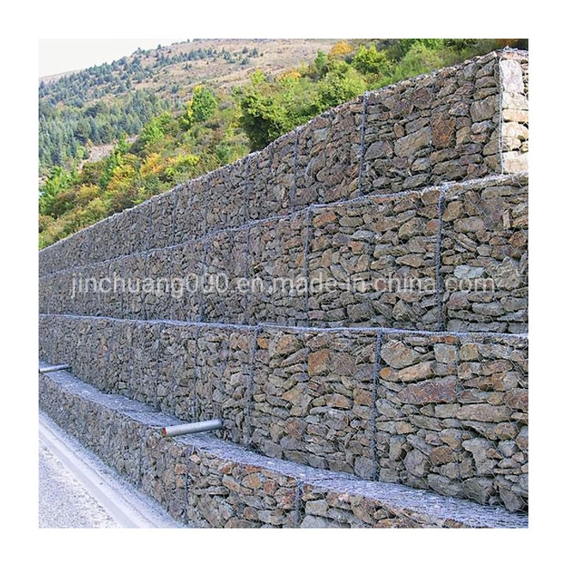 Fábrica china gaviones galvanizados soldado Gabion Box canastas de piedra de la malla de alambre