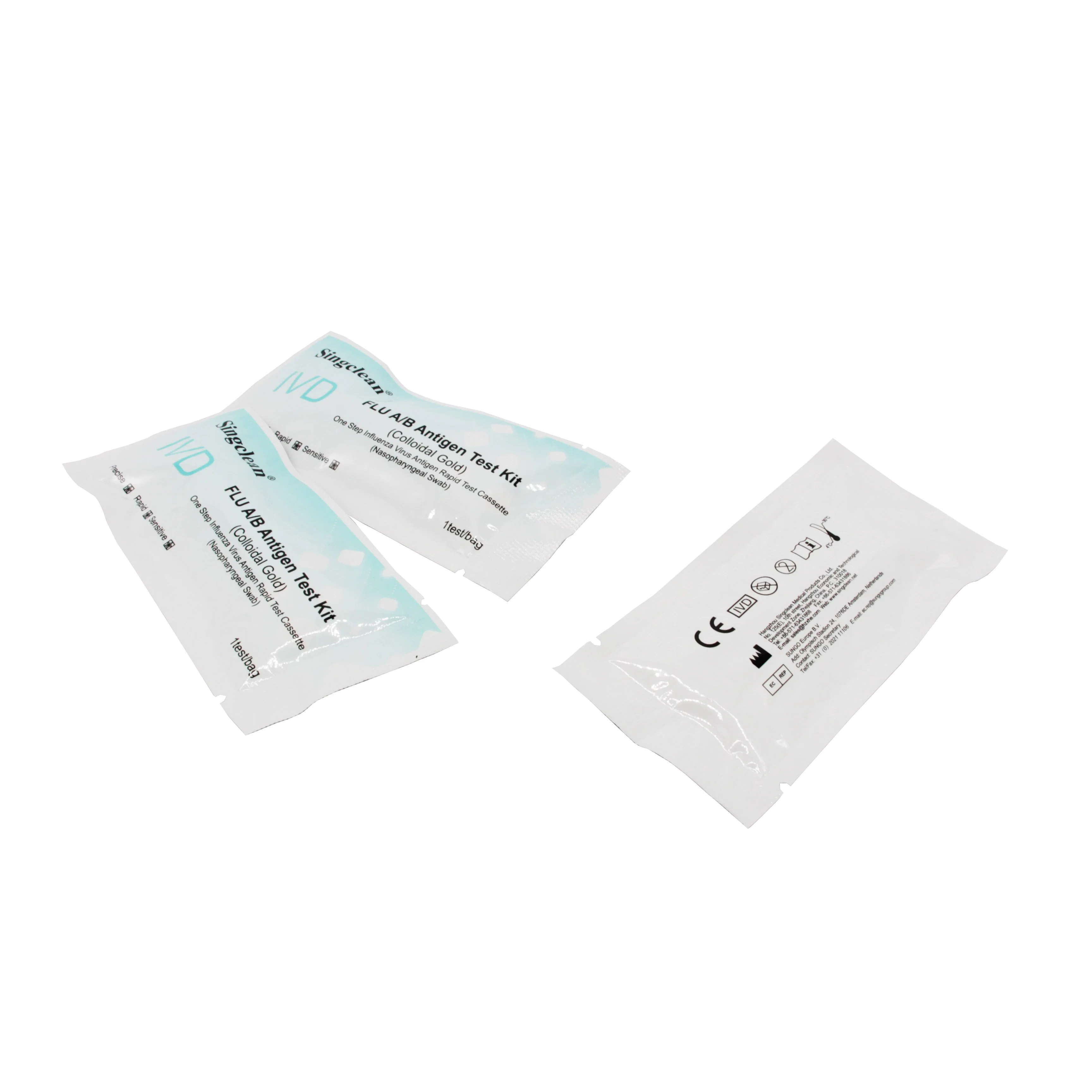 Singclean Virus AG Diagnostic Flu a/B Antigen Test Strip Kit for Easy Operating