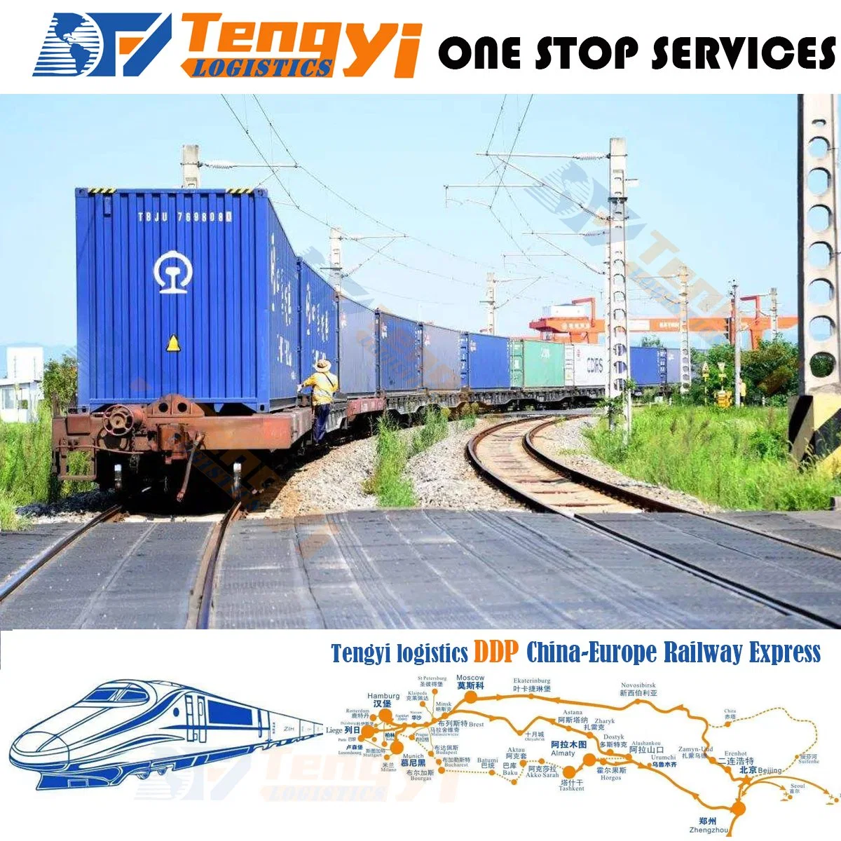 Cheap Railway Freight Forwarder Rail Shipping Fast Amazon Shipping Train Freight Railway From China to Dusseldorf Cologne Stuttgart