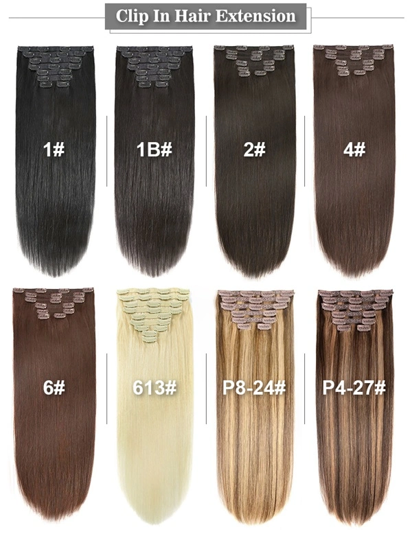 Remy Human Hair Blonde Color Clips in Hair Extensions