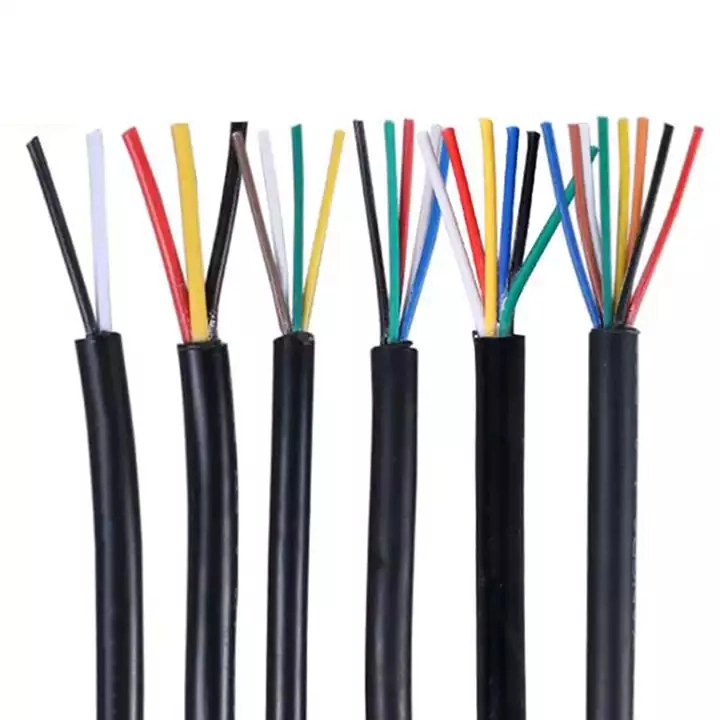 Certificado Profesional 2464 Revestimiento de PVC colorido Core cable 2/3/4/5/6/7/8/9/10 núcleos VW-1 Cable de instrumento electrónico