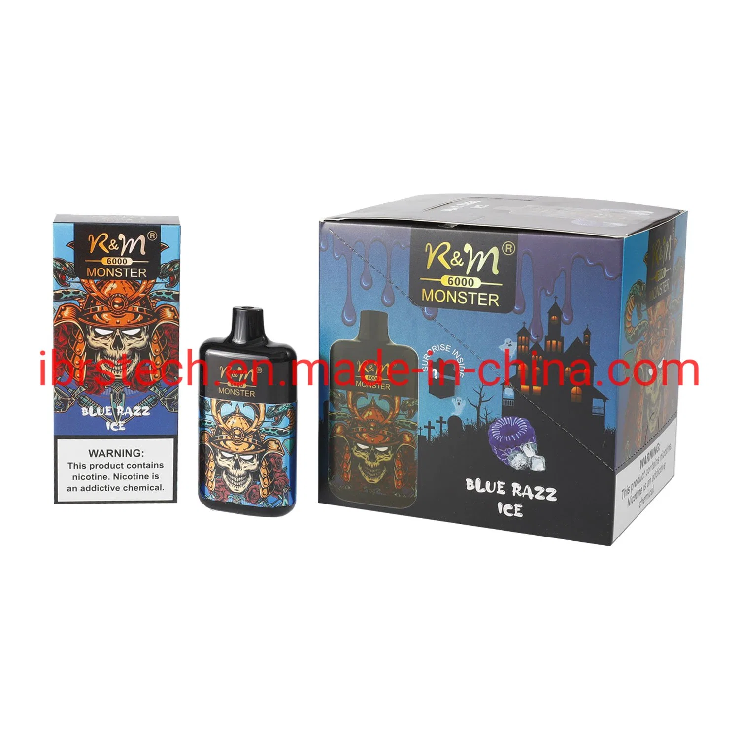 Original 12 sabores 6K bocanadas de R&amp;M mayorista monstruo Vape desechable Cigarrillo Electrónico Desechable Pen